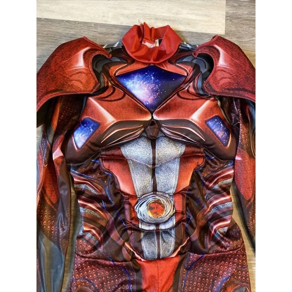 Red Ranger Deluxe Muscle Saban's Power Rangers Superhero Boys Costume  L 10/12